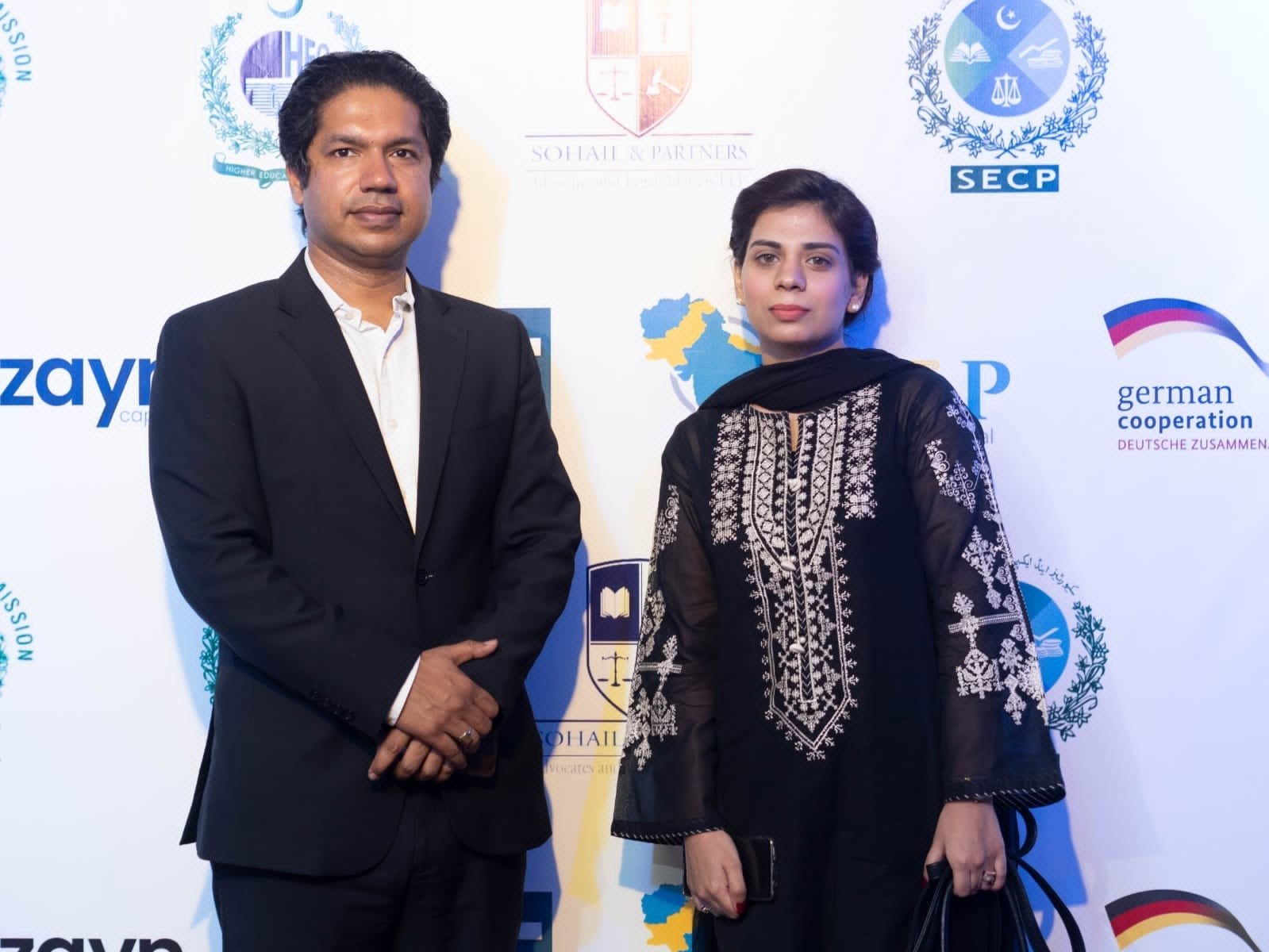 Samra Tahir, a core member of the Vakeel Online initiative, representing the firm at an event