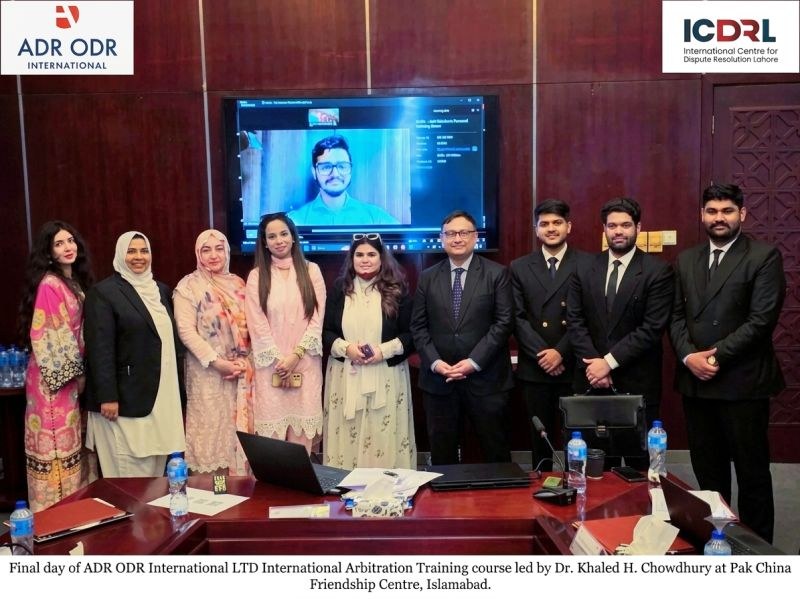Zill E Rukh Mushtaq on the final day of the ADR ODR International arbitration training course