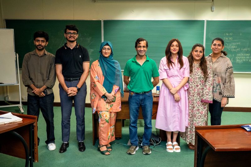 Zill E Rukh Mushtaq with fellow participants on completing a course at the Centre for Continuing Education Studies, LUMS