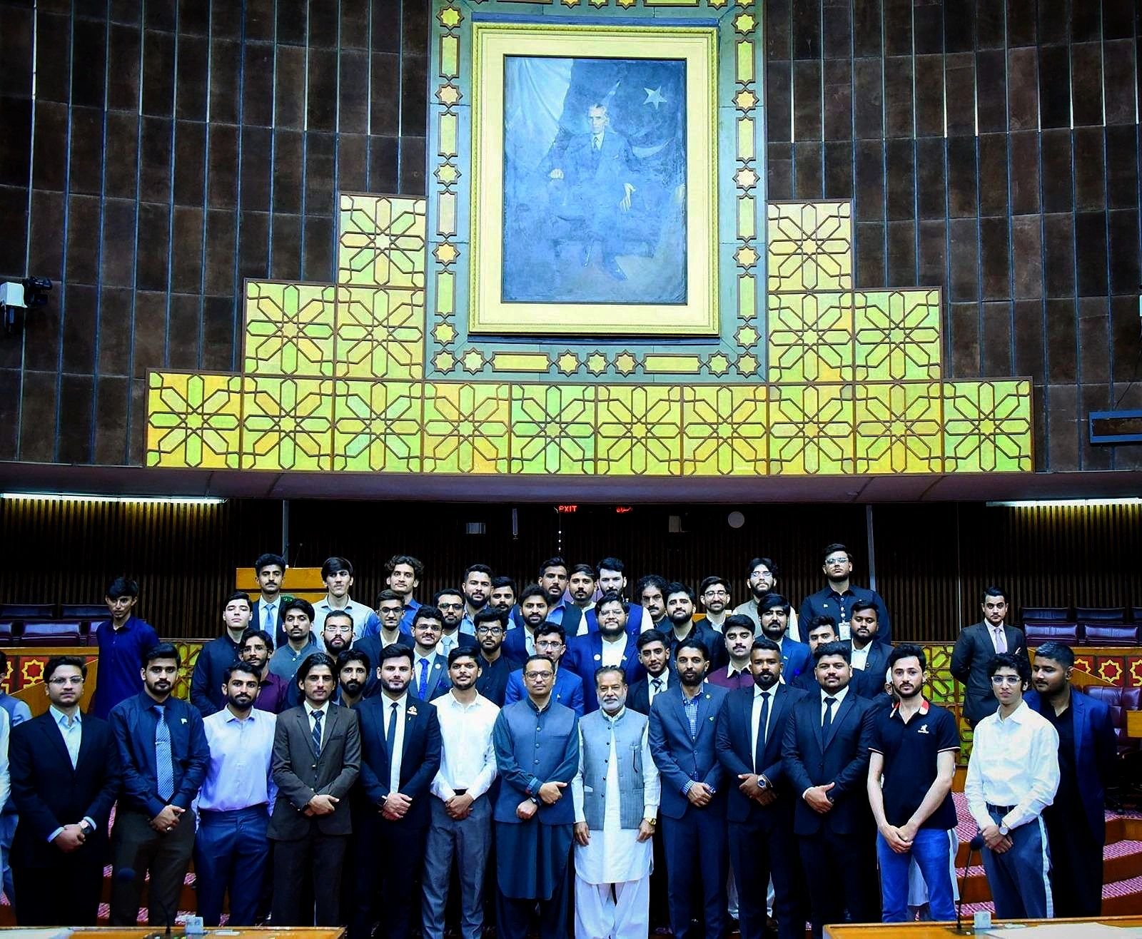 Zill E Rukh Mushtaq on a delegation visit to the National Assembly of Pakistan